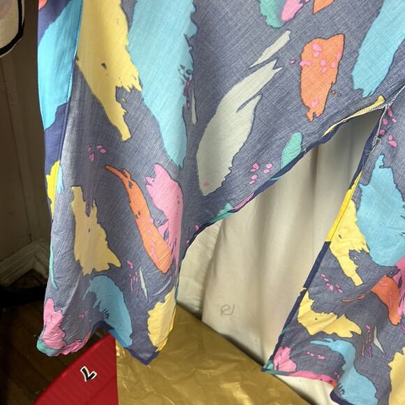 New unbranded boutique multi color viscose flowy lightweight duster kimono os - Picture 5 of 7